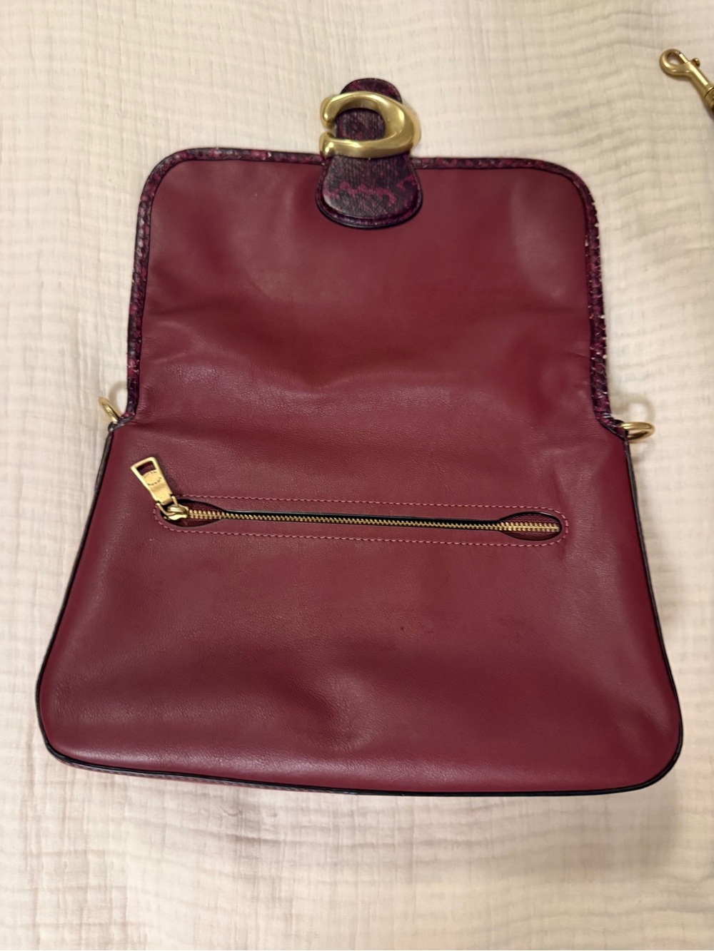Coach Soft Tabby Shoulder Bag with Snakeskin Detail - Picture 3 of 5